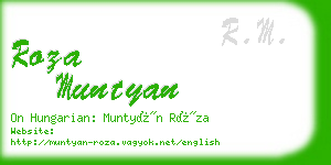 roza muntyan business card